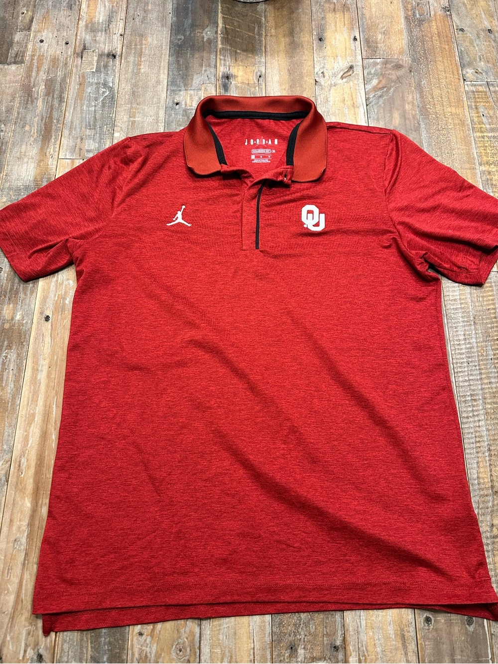 Jordan Oklahoma Sooners Red Polo with White Logos